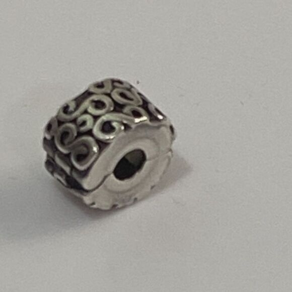 Pandora S Clip Swirl Charm 925 Sterling Silver Bracelet Charm - Picture 3 of 10